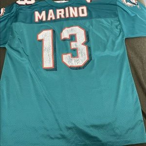 Vintage Throwback Logo Athletic Dan Marino Miami Dolphins Jersey Size XL(50-52)